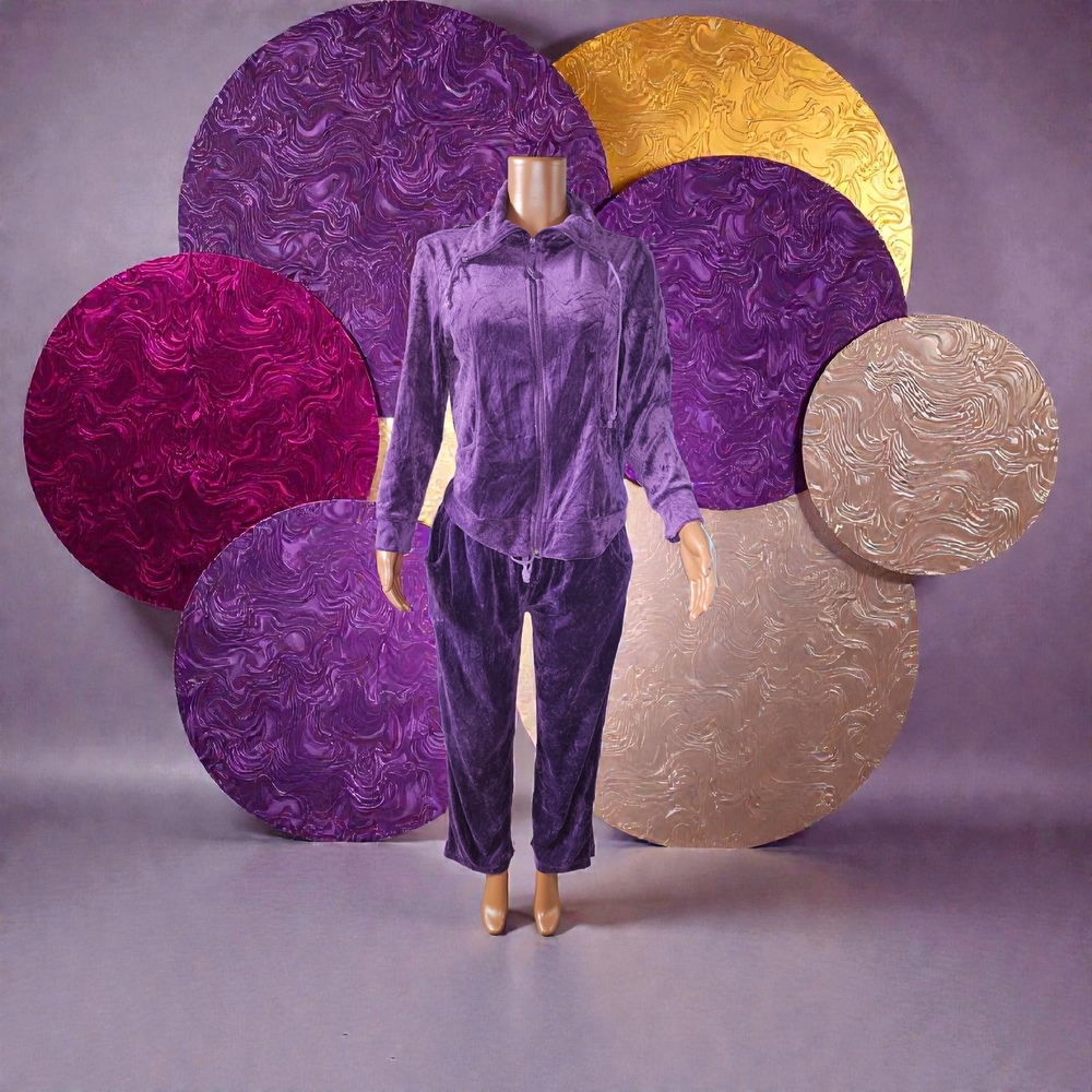 Othr Purple Velour Jumpsuit